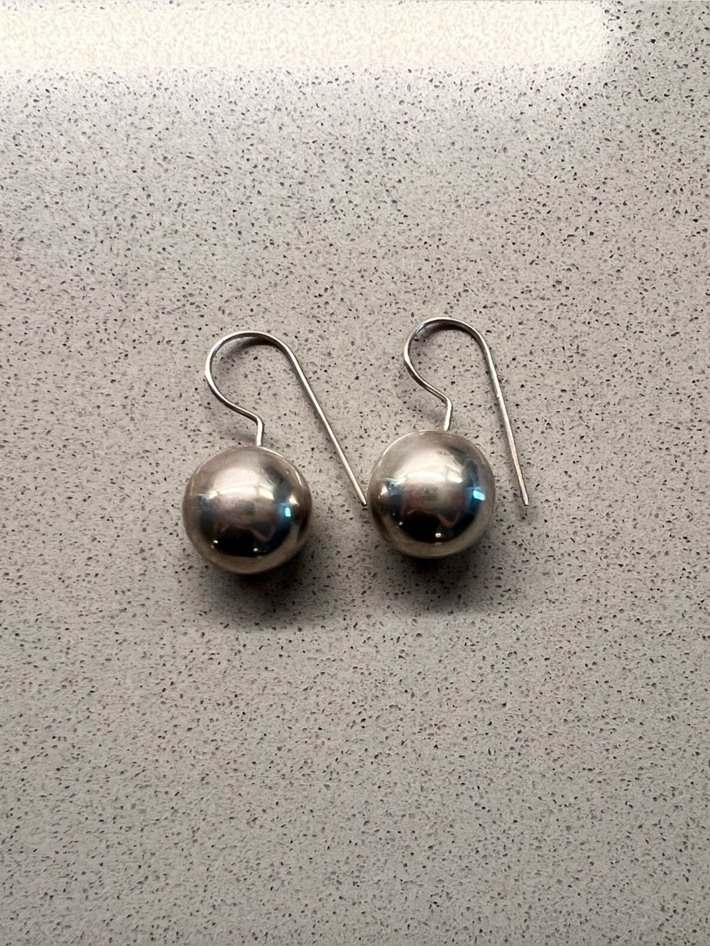 Classic Sterling Silver Ball Drop Earrings - Sleek Women’s Jewelry
